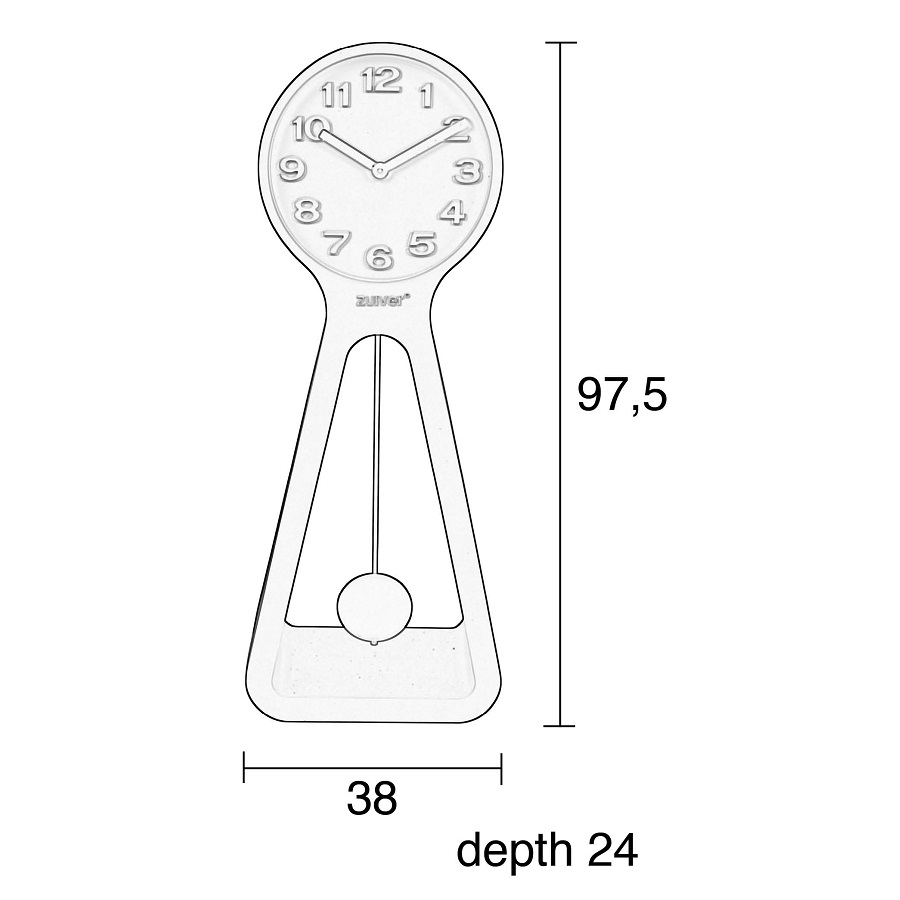 Часы Humongous, серые Zuiver 8500059 - Вид №7