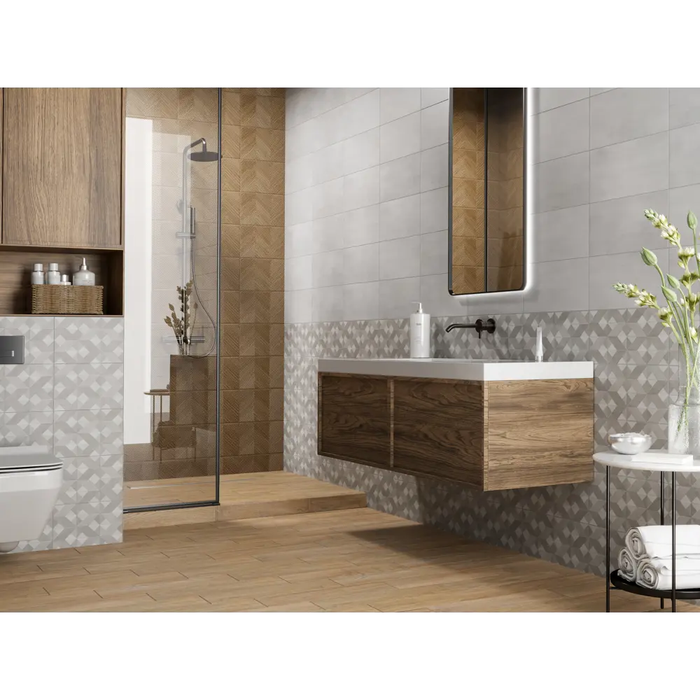 Настенная плитка KREAFORTA Mersey WoodR 20x40 см 1.62 м² матовая цвет бежевый 89413664 STLM-2185393 - Вид №6