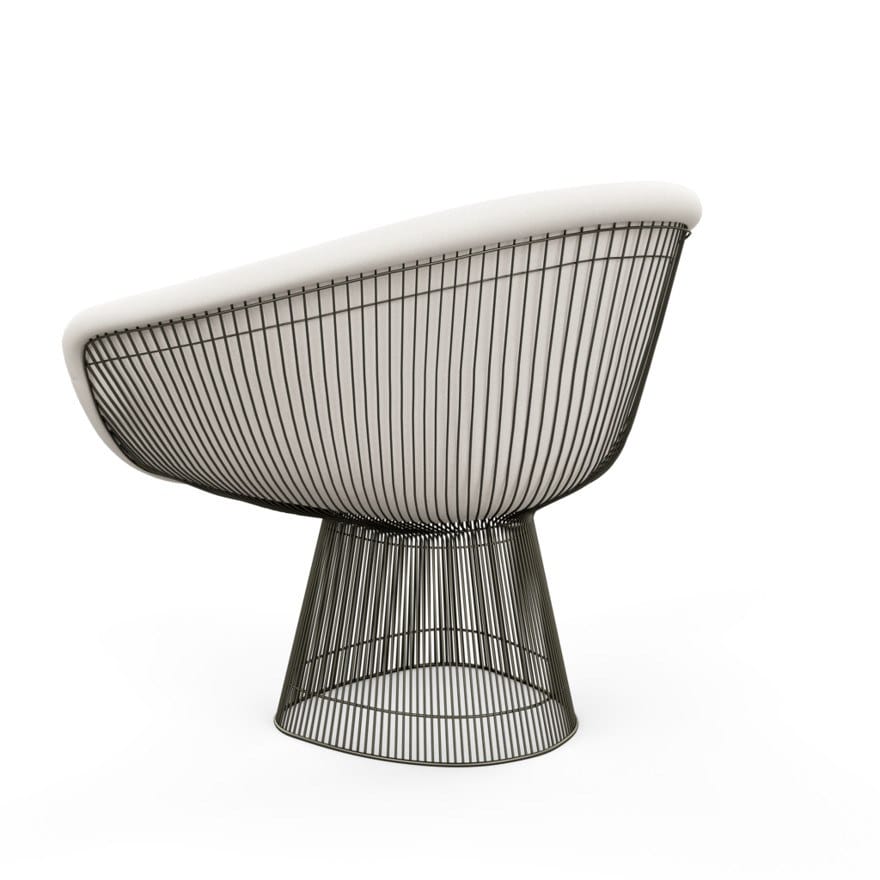 Мягкое кресло из стали и ткани с подлокотниками Knoll Platner ARCH-00011554 - Вид №1