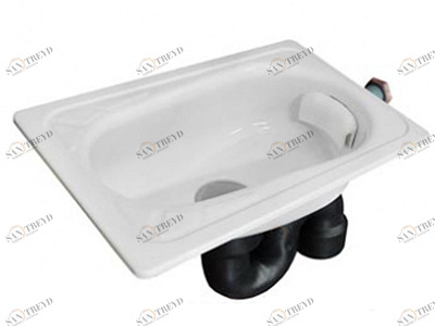 Чаша Генуя 530х340х235 сталь эмалир. центральн. слив с сифоном и водорасс. (Гомель) Santreyd 134216