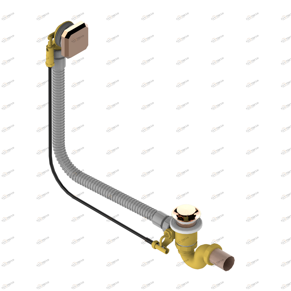 A2A-300/70 Автоматический донный клапан для ванны длина сифона 70 см Thg-paris Metropolis Розовое золото A2A-300/70 CAT.F