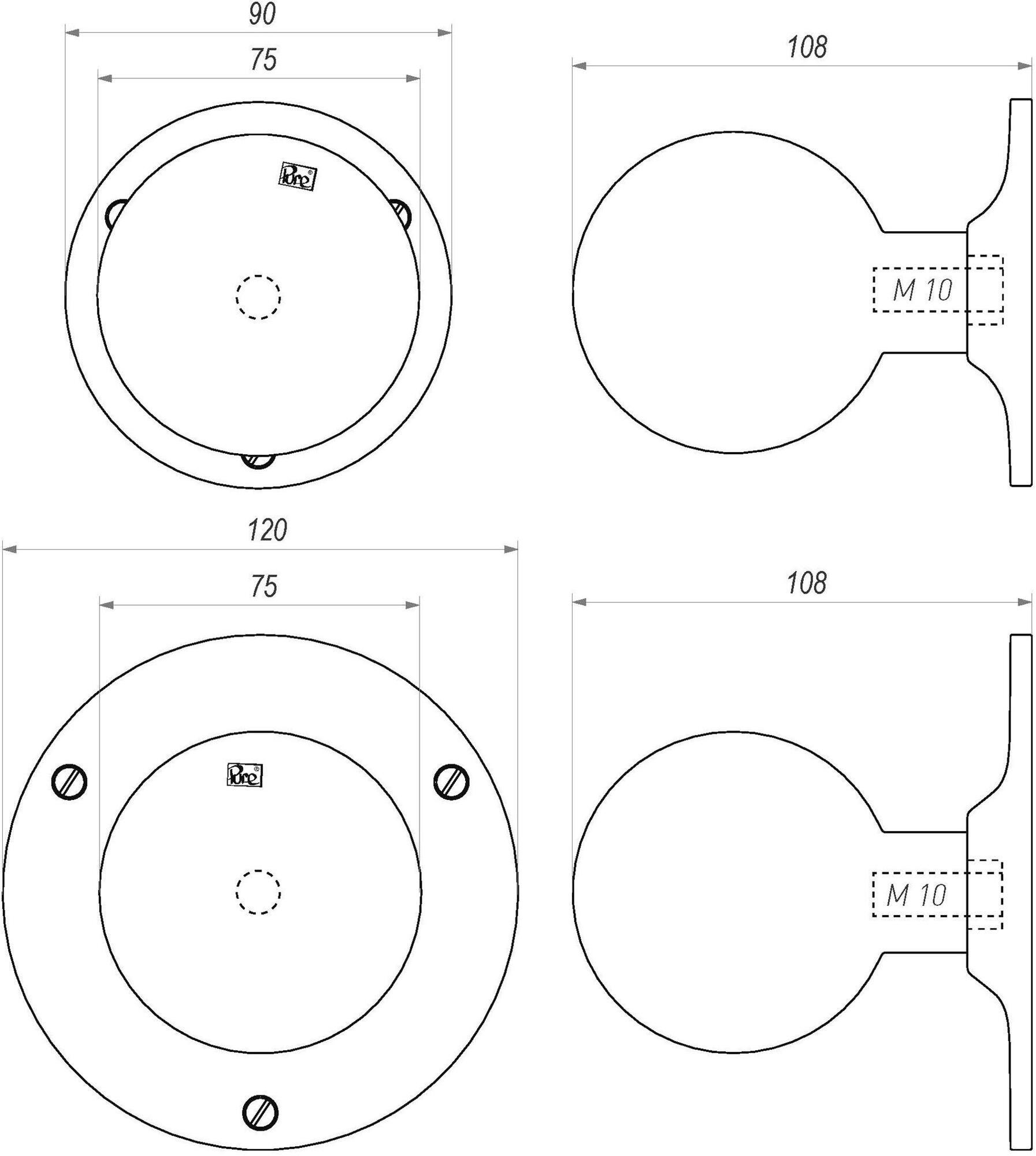 Dauby Дверная ручка Pure® 11760 - Вид №1