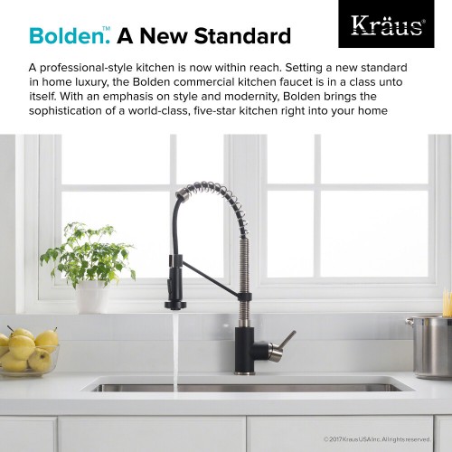 Смесители для кухни Bolden KPF-1610SSMB латунь под заказ krausru  - Вид №5
