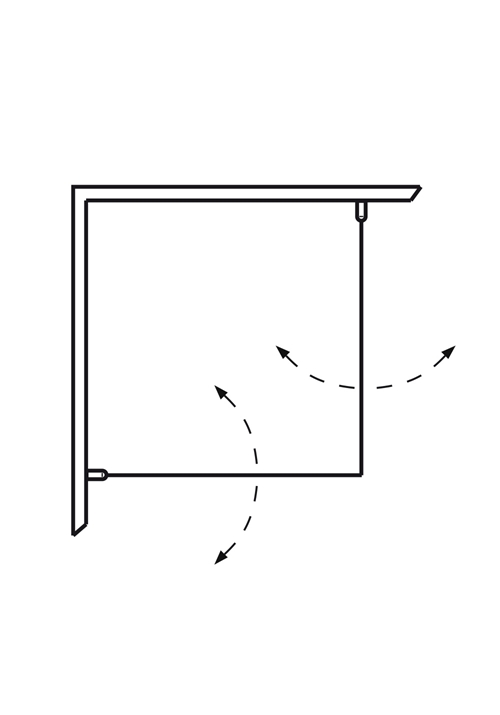 1450434 Igloo Pro Corner Двойное Прозрачное Стекло 80X90 Hafa Прозрачный  - Вид №2