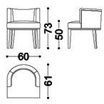 OPERA CONTEMPORARY Кресло из ткани с подлокотниками sun-id-1426401 - Вид №1