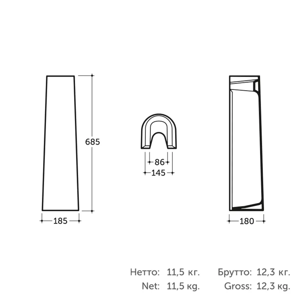 Пьедестал Керамин Элит-N 71 см Без серии STLM-2115818 - Вид №5