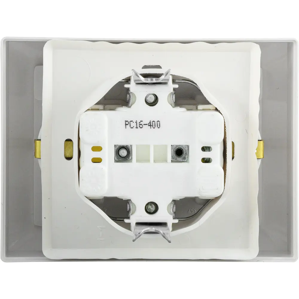 Розетка двойная встраиваемая Bylectrica РА16-400 с заземлением с крышкой цвет белый 82255005 STLM-2105821 Серия отсутствует - Вид №2