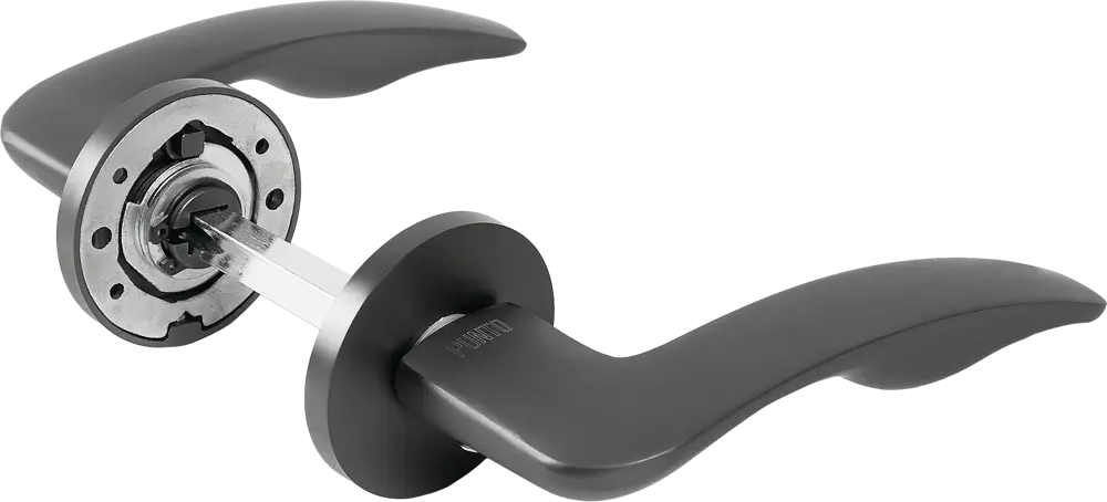 Дверные ручки PUNTO Marea графит для межкомнатных и входных дверей 85203510