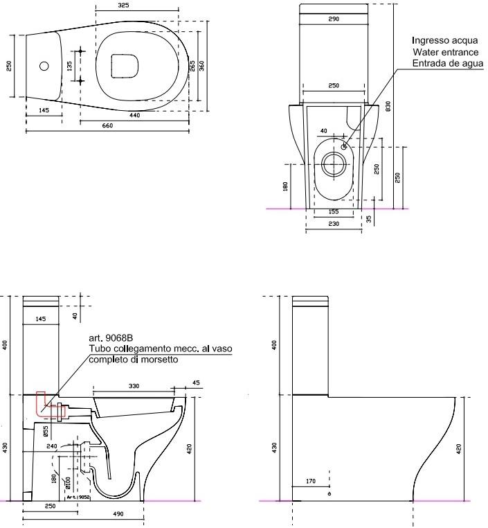 Компакт унитаз с бачком Белый Galassia EDEN Италия sun-id-1371821 - Вид №1