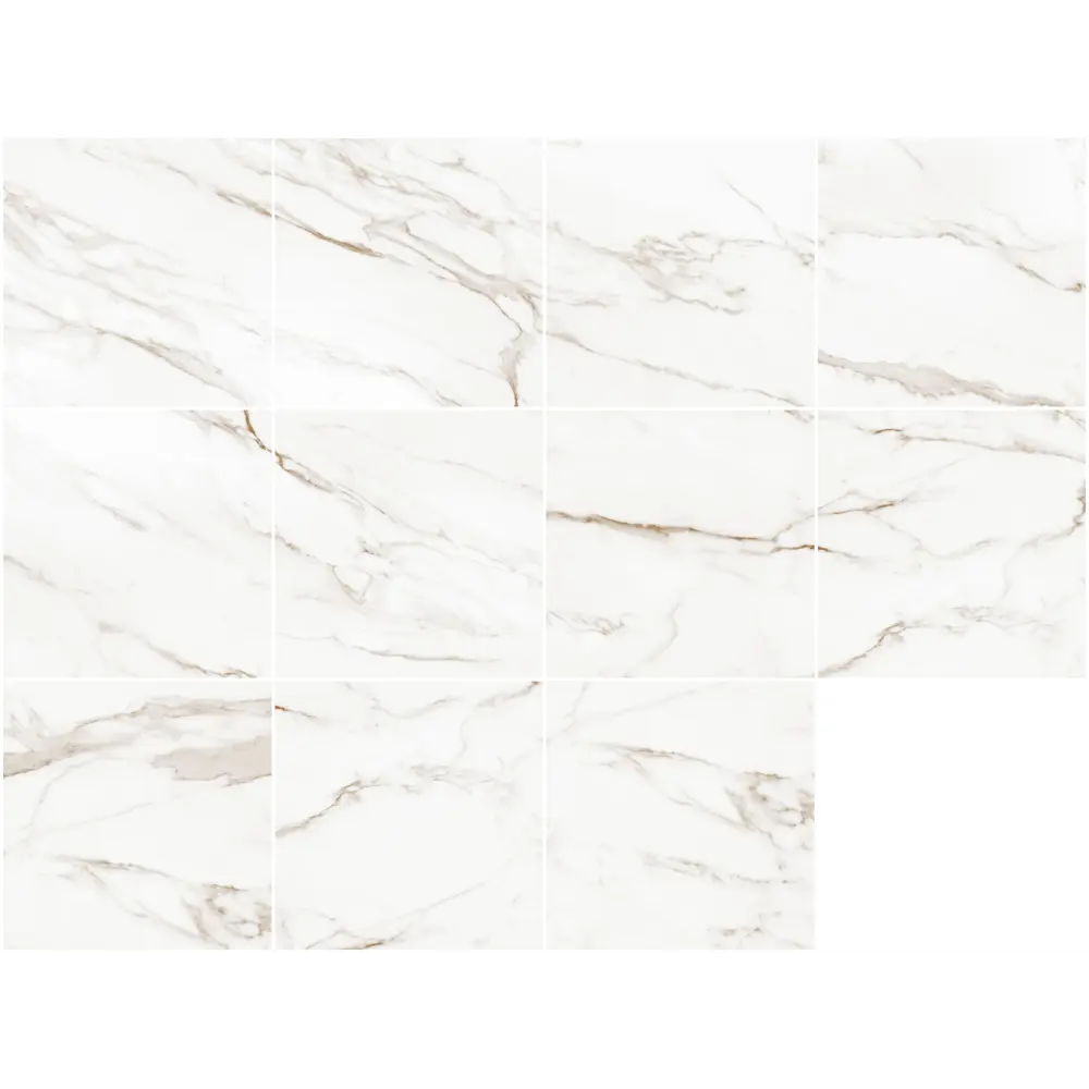 Глазурованный керамогранит Ливия 40x40 см 1.76 м² матовый цвет белый Santreyd STLM-2186709 - Вид №2