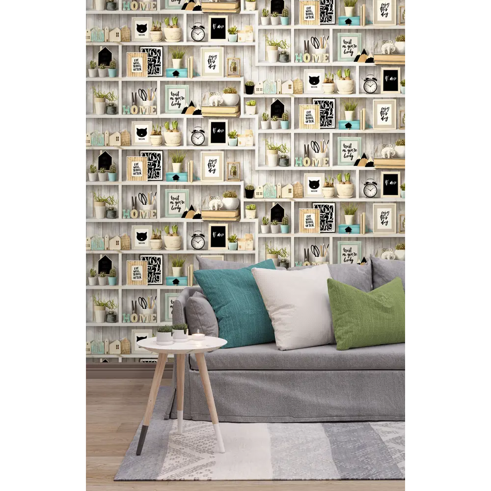 Обои флизелиновые Палитра Sweet Home серые 1.06 м PL71067-46 82383516 STLM-2124391 - Вид №2
