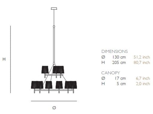 Латунная светодиодная люстра Quasar ARCH-00073106 - Вид №4