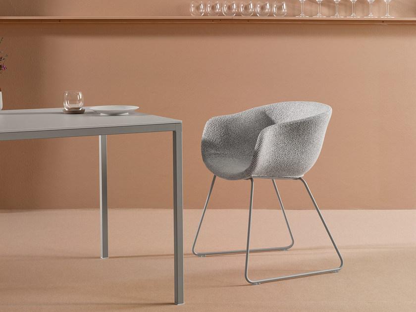 ONDARRETA Тканевый стул на санках с подлокотниками Bai sun-id-1516532 - Вид №5