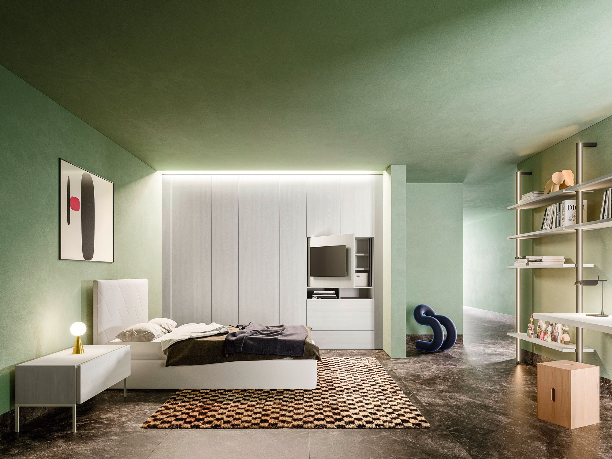 Встроенный шкаф со встроенной поворотной панелью для телевизора Zalf Alterna ARCH-00096502 - Вид №2