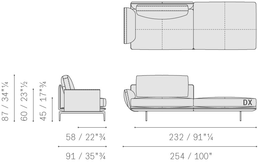 Poltrona Frau Модульный диван из кожи и ткани La collezione - divani e poltrone sun-id-1487212 - Вид №15