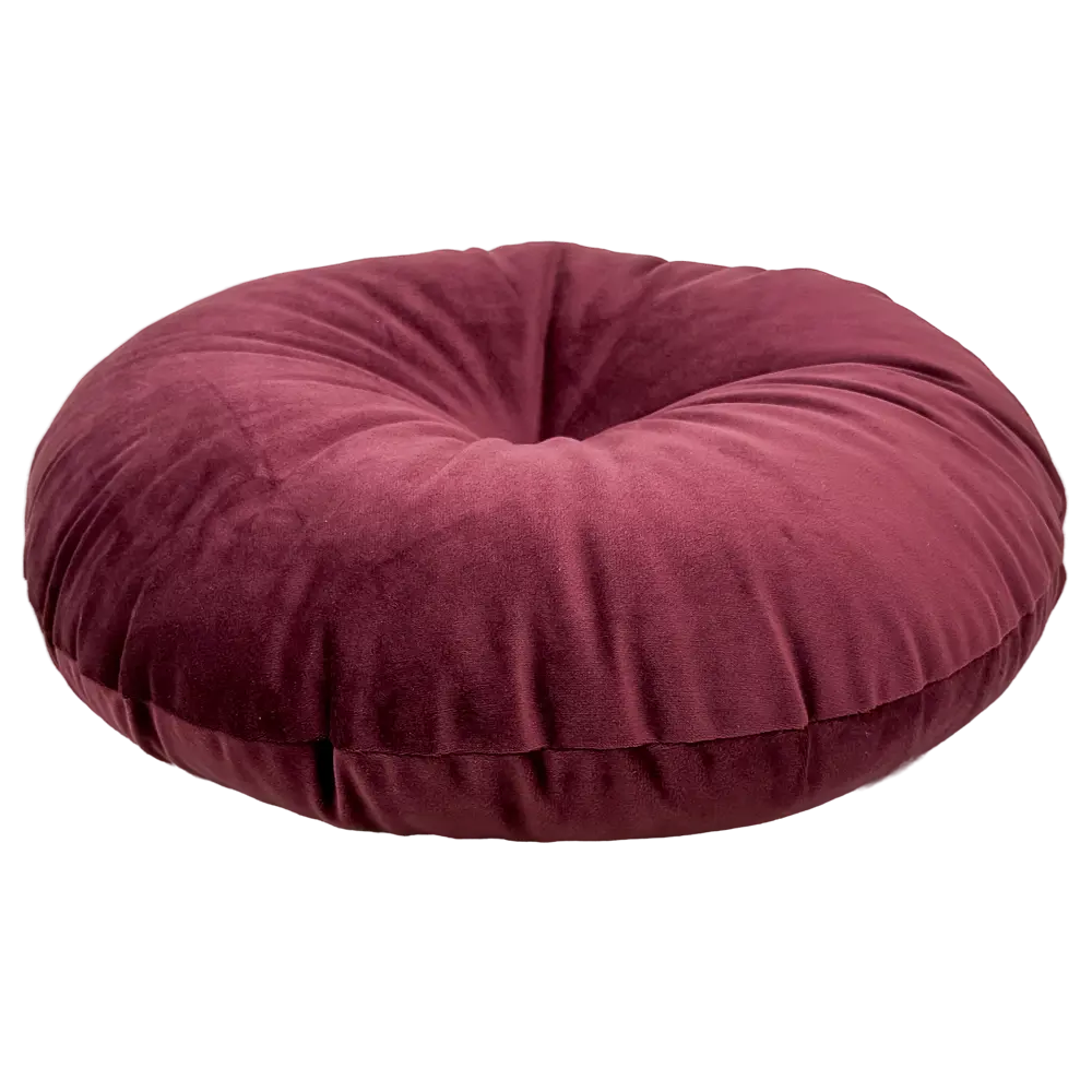 Подушка декоративная Linen Way d37 см бархат цвет винный 89439583 STLM-2190143  - Вид №1