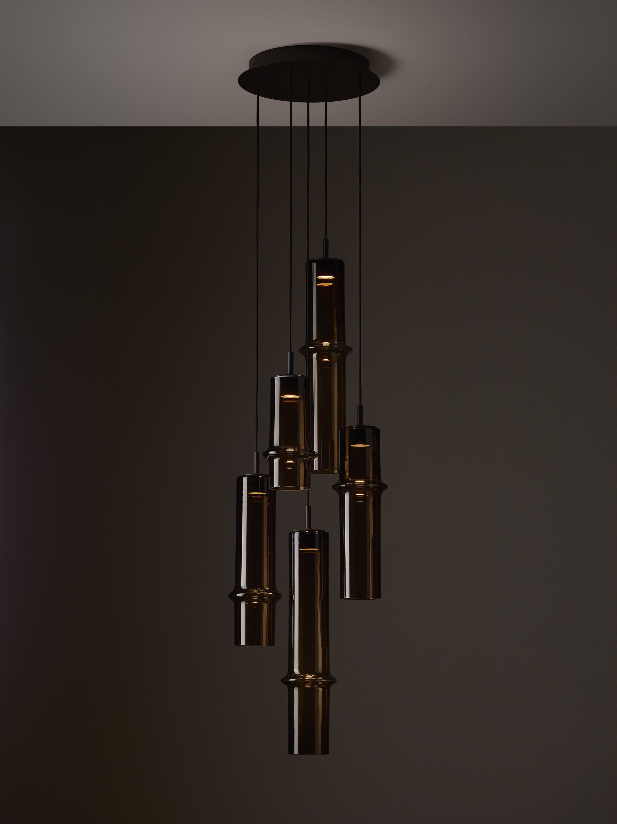 Опаловое стекло ручной работы светодиодный подвесной светильник BROKIS Бамбуковый лес ARCH-00149617 - Вид №14