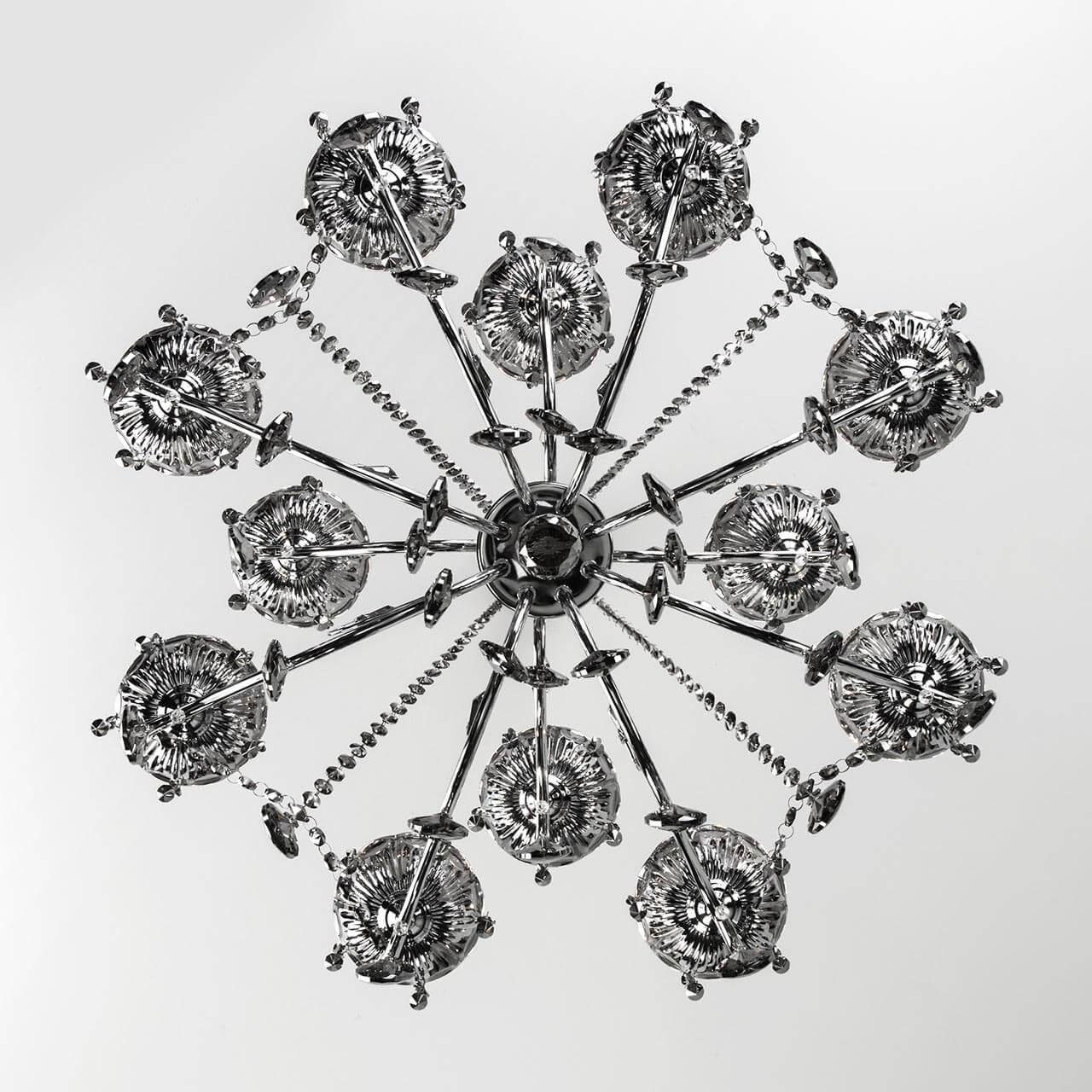 Подвесная люстра Eurosvet Teodore 10103/12 хром/дымчатый хрусталь Strotskis EUROSVET ДИЗАЙНЕРСКИЕ, TEODORE 00-3888059 Прозрачный  - Вид №2