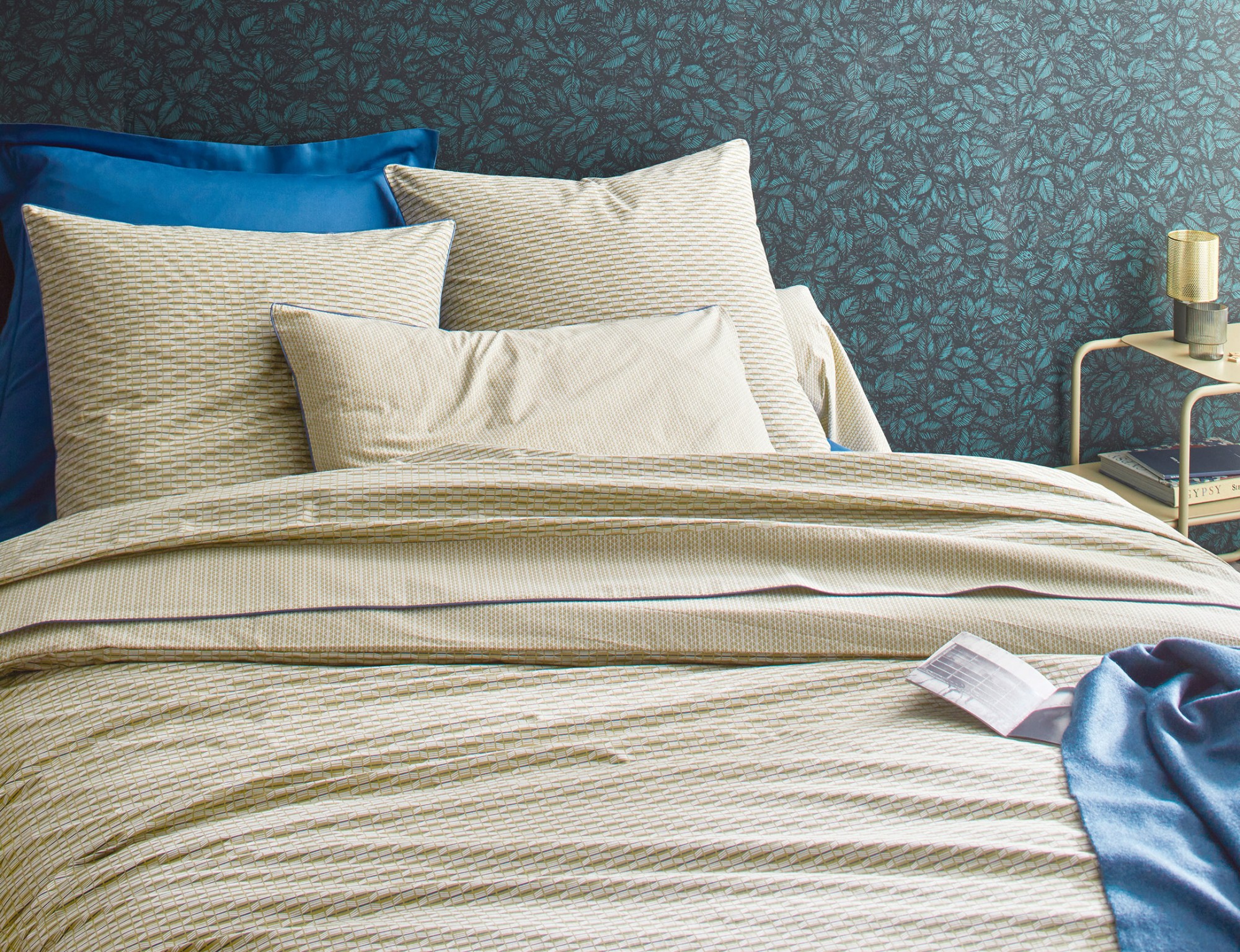 RYTME_M_200 КПБ 200/220 прост 280/320 2 нав 50/75 перкаль 200TC (в подарочной коробке) Blanc des Vosges Santreyd 