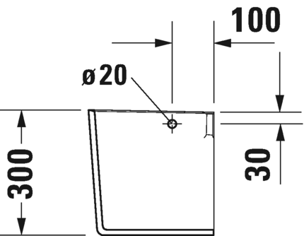 0858400000 Полупьедестал для раковины овальная Duravit ME BY STARCK - Вид №3
