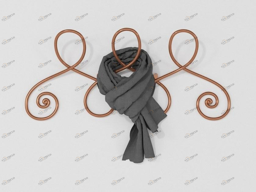 Barel Настенная вешалка из цельного железа, кованная вручную sun-id-1412979