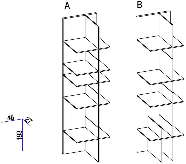 Dizzconcept Модульный открытый книжный шкаф sun-id-1453441 - Вид №4