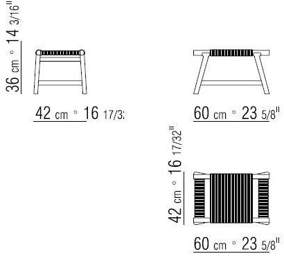 Flexform Подставка для ног из дерева и кожи Giano sun-id-1344683 - Вид №2