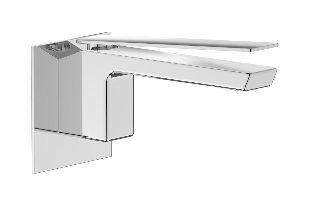 Встроенный в стену смеситель для раковины на 1 отверстие в комплекте с донным клапаном WE ARE IB k3209cc Chrome K3