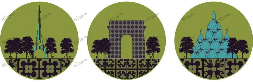 CONCEPTUWALL Декор из клейкой ткани Paris sun-id-1405311