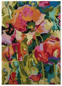 De Dimora Прямоугольный шелковый ковер с цветочным рисунком ручной работы Timeless