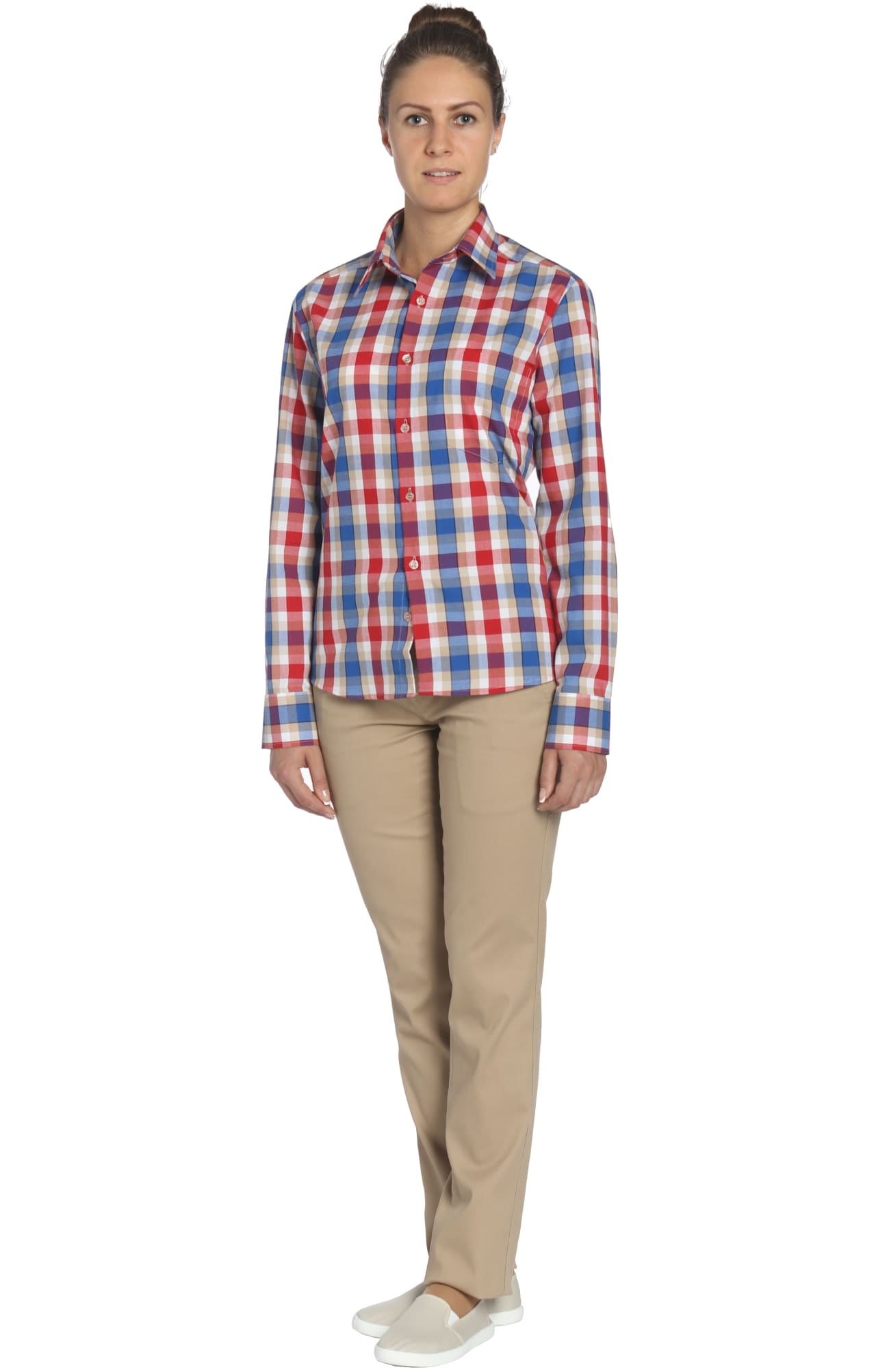 67795 Рубашка в клетку check red-blue (клетка красно-синяя) HIPSTER  Толстовки, рубашки, футболки, тенниски  размер 42 (84)  - Вид №3