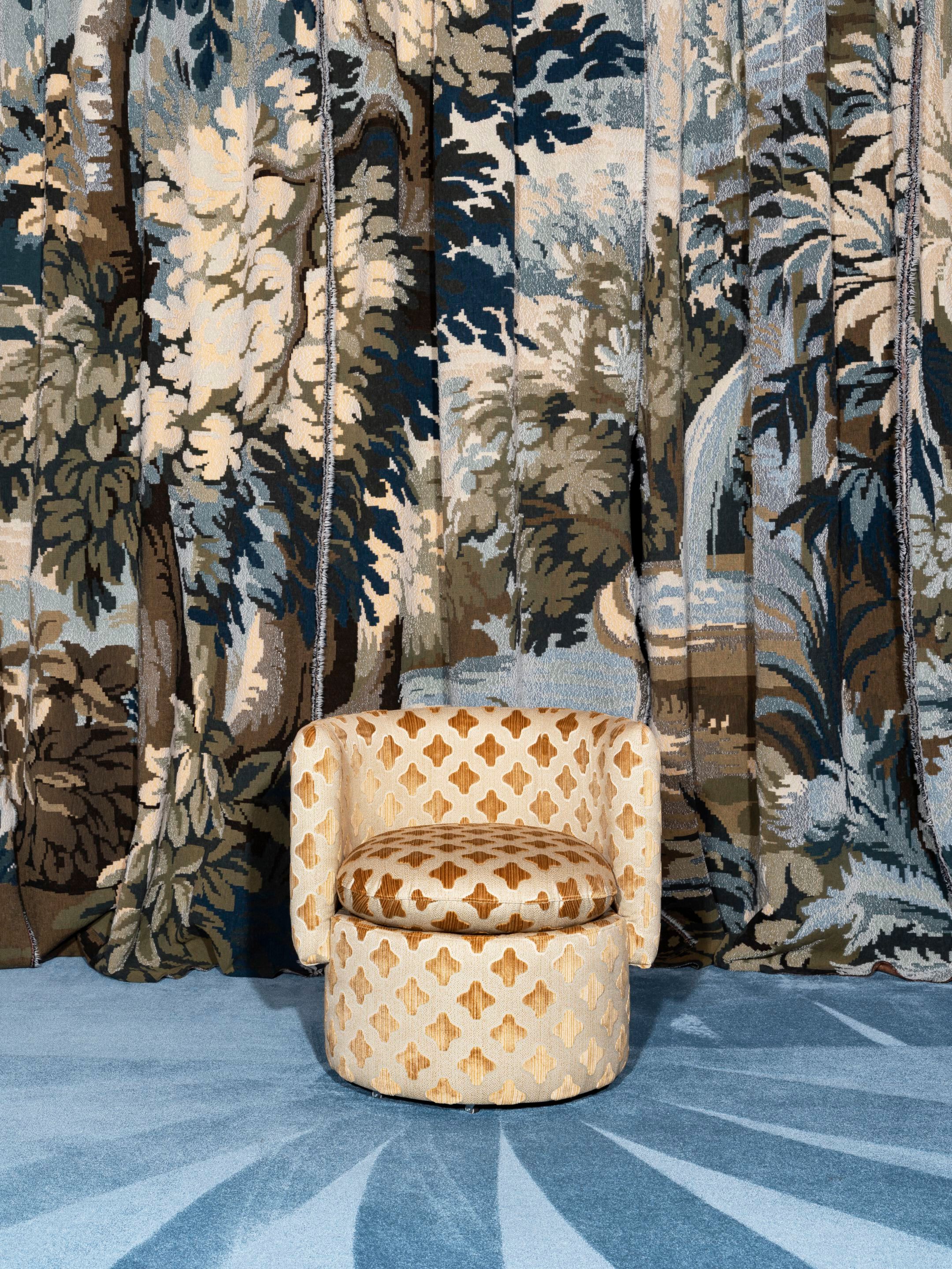 Тканевое кресло с колесами Collett & Victor CARLTON ARCH-00091124 - Вид №1