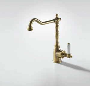 Смеситель для кухни с высоким поворотным изливом, покрытие бронза ART F775109U bravat