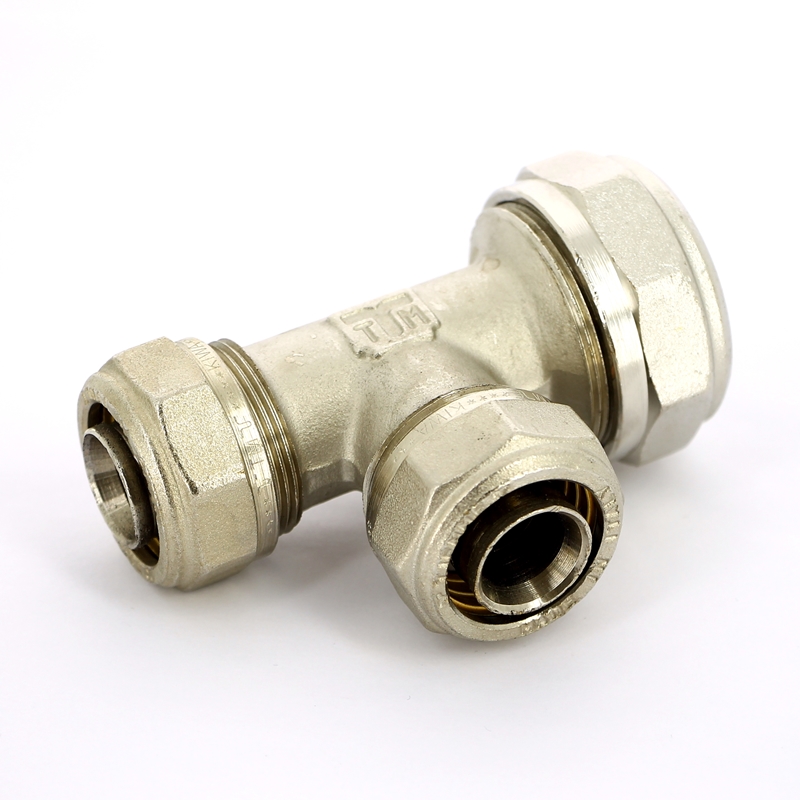 Тройник обжим никелированный TIEMME 32х26х26 1600095