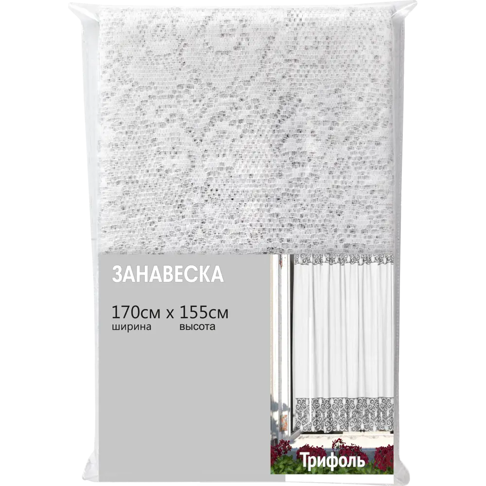 Тюль  для кухни Трифоль 170x155 см цвет белый Santreyd STLM-2028633 - Вид №8