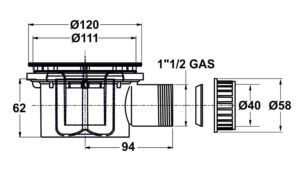 Слив для душа ABS Bonomini Трин ARCH-00049139 - Вид №7