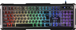 45280 Defender проводная игровая клавиатура chimera gk-280dl ru,rgb подсветка, 9 режимов Redragon