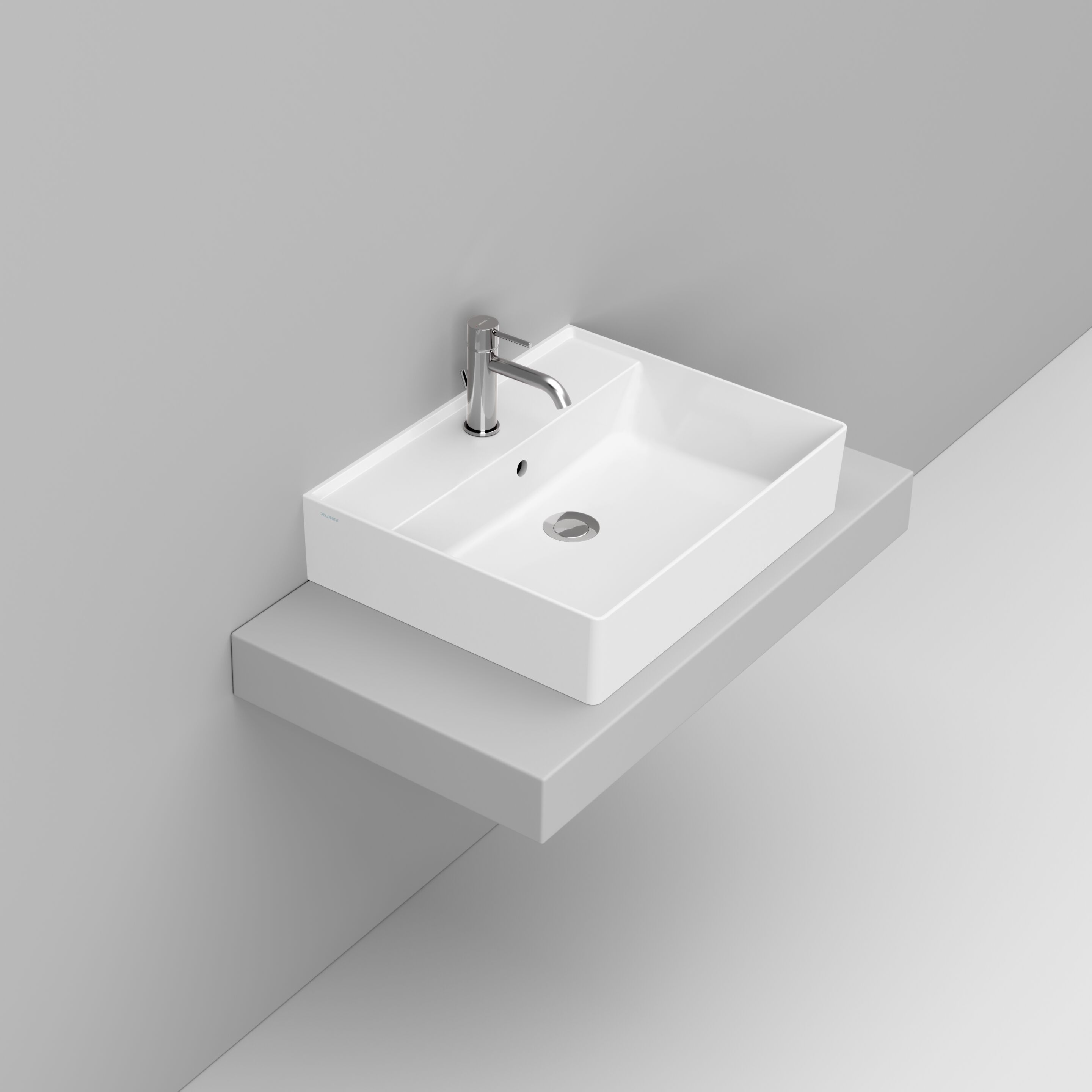 Керамическая раковина с одной столешницей с переливом Ceramica Dolomite несколько ARCH-00004077 - Вид №4