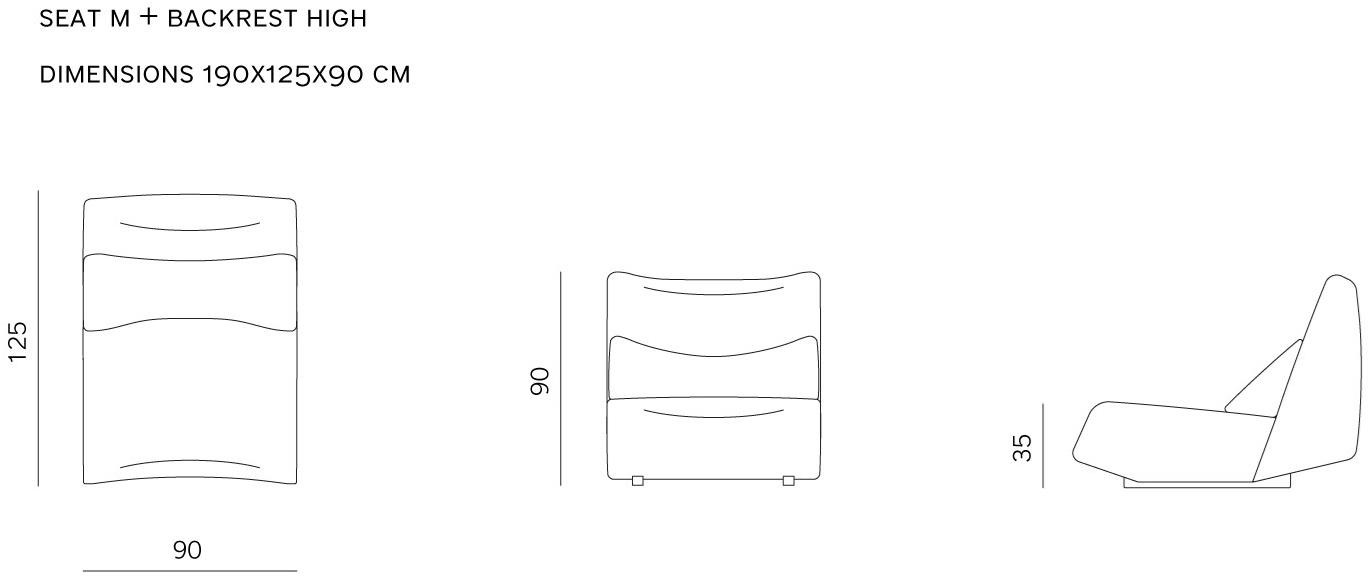 prostoria 2-х местный модульный тканевый диван Absent sun-id-1464235 - Вид №13