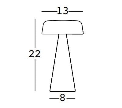 Светодиодная настольная лампа с батарейным питанием из полиэтилена PLUST Fade ARCH-00034123 - Вид №16