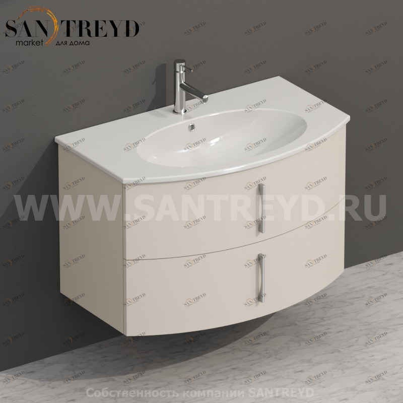 MDMC80Y131 Тумба с двумя ящиками 78 см бежевая Globo 4ALL Италия Ceramica Globo