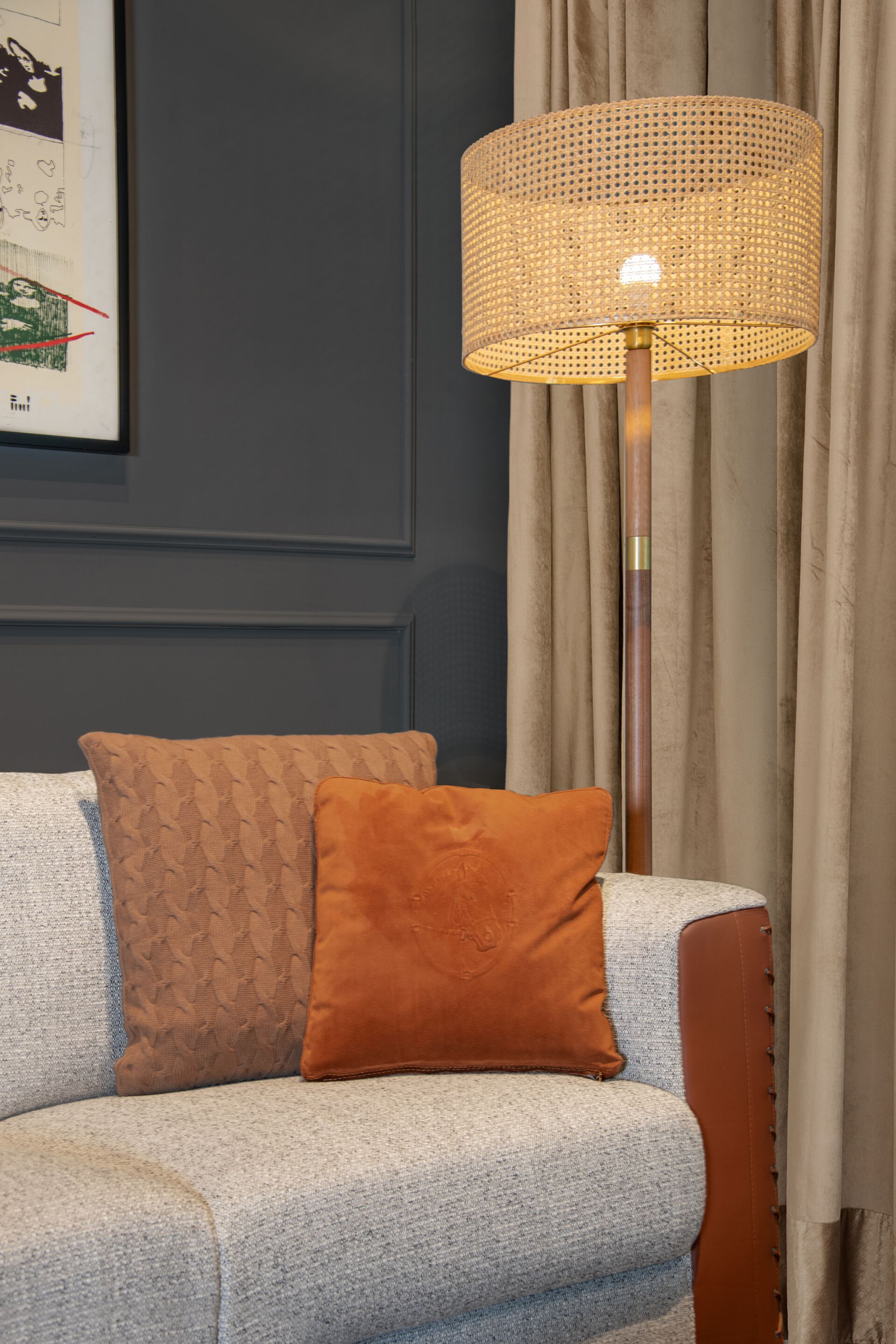 Венская соломенная напольная лампа Formitalia Partagas ARCH-00047286 - Вид №3