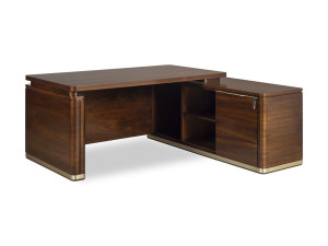 Деревянный направленный угловой стол с системой люверсов