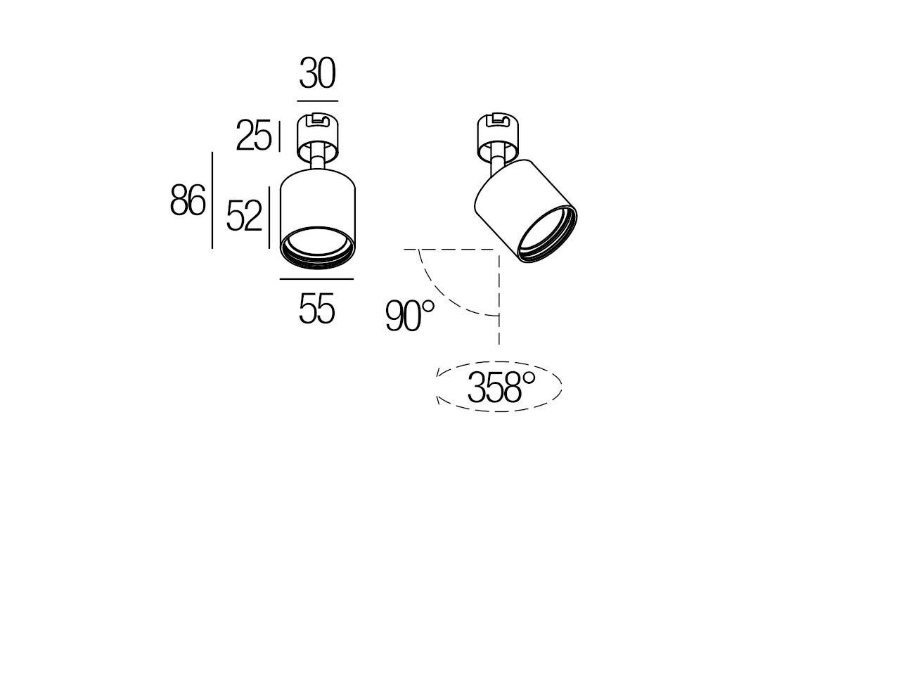 Регулируемый потолочный светодиодный прожектор Flexalighting LAD F6 ARCH-00100764 - Вид №1