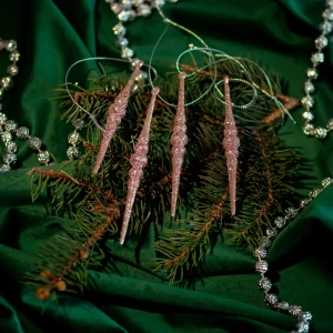 89377720 Новогоднее украшение Сосульки 623 розовый 4 шт. STLM-1390823