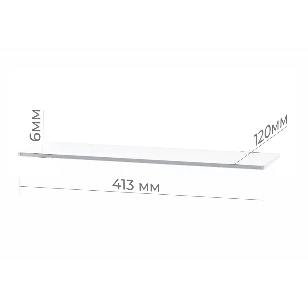 Стеклянная полка OMEGA GLASS для ванной 12x41.2 см 88016389 NNSP STLM-0985681 - Вид №3