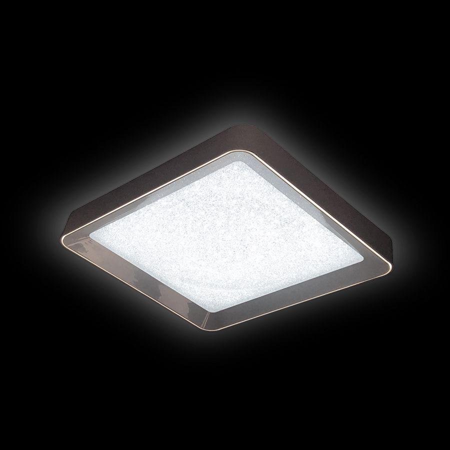 Потолочный светодиодный светильник Ambrella light Orbital Crystal Sand FS1216 WH/WH 72W+29W D500*500 AMBRELLA LIGHT ORBITAL CRYSTAL SAND 223531 Белый  - Вид №2