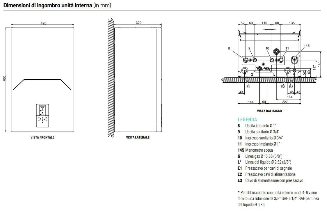 Реверсивные тепловые насосы для сплит-установки с инверторным компрессором постоянного тока Lamborghini CaloreClima Idola ARCH-00040104 - Вид №1