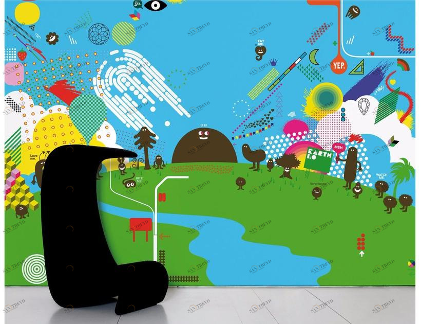 Moustache Панорамные обои на флизелиновой бумаге Domestic sun-id-1348149