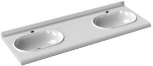 SMLC15055D0M Керамическое консольное мебельное решение Azzurra ceramica Подвесная консоль с двойной раковиной CONSOLLE SIZE